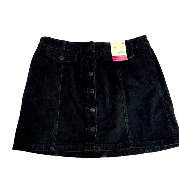 SO size 17/33w black corduroy mini skirt - Picture 1 of 8